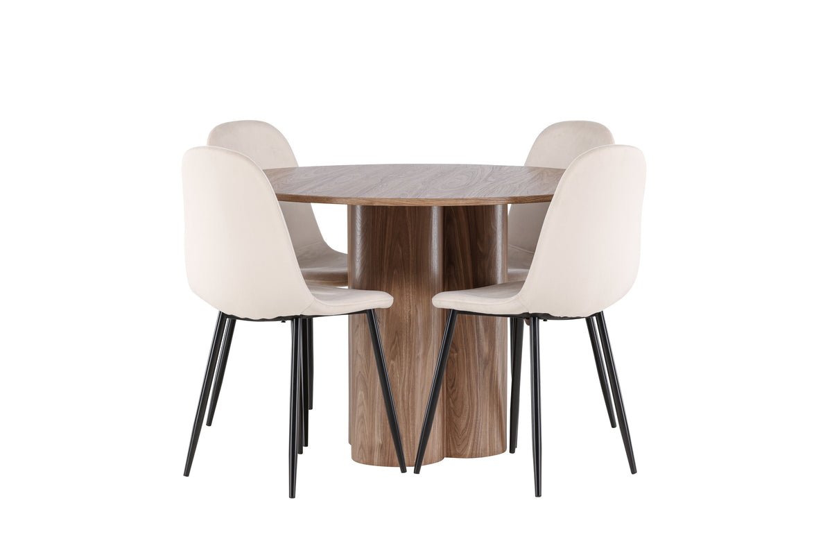 Olivia Matbord med Polar Stolarna – MDF