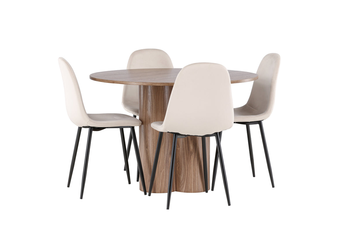 Olivia Matbord med Polar Stolarna – MDF