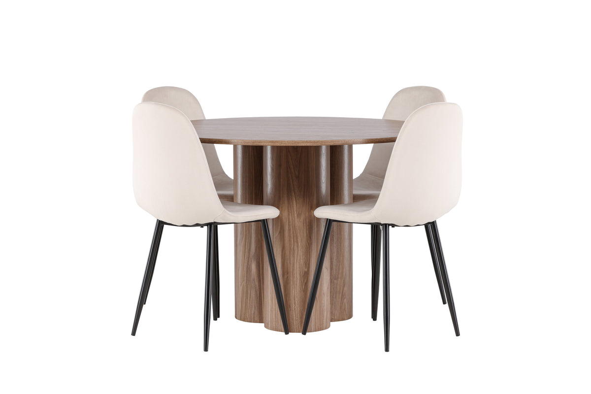 Olivia Matbord med Polar Stolarna – MDF