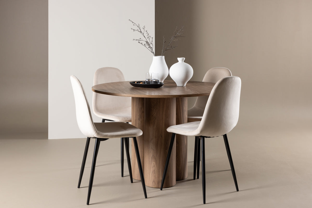 Olivia Matbord med Polar Stolarna – MDF