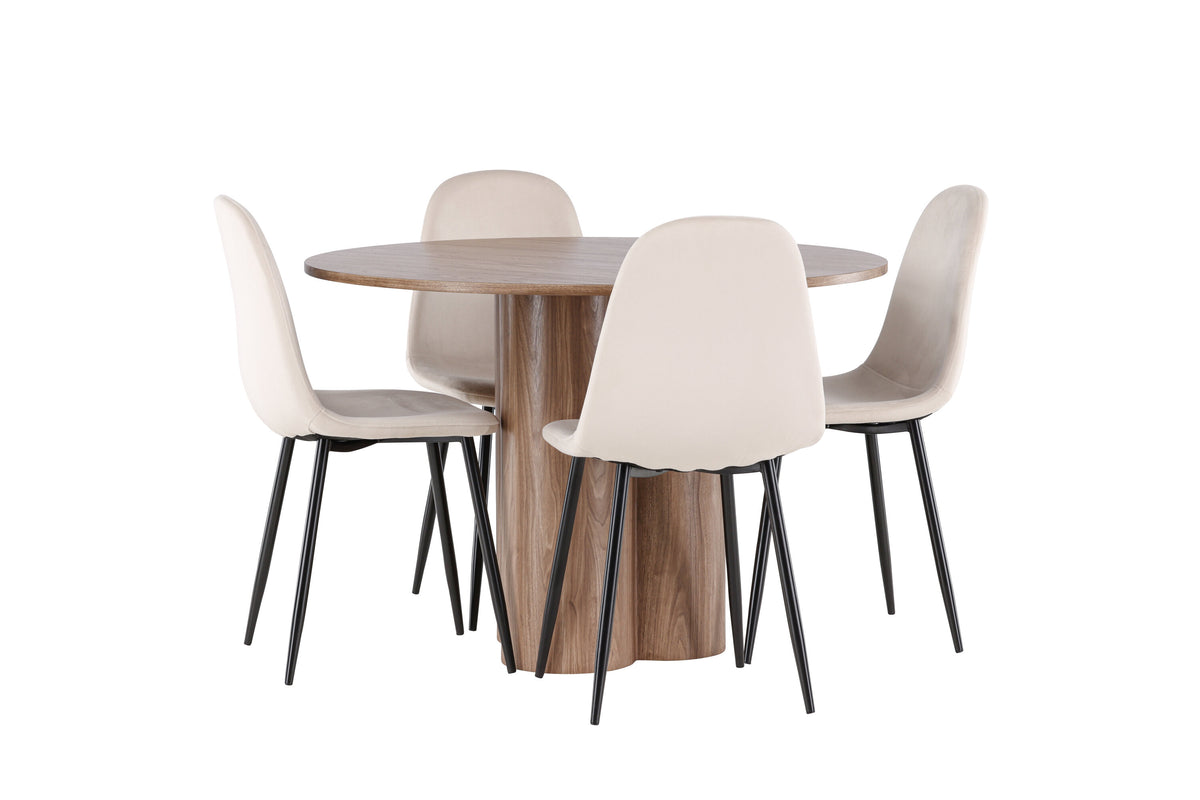 Olivia Matbord med Polar Stolarna – MDF