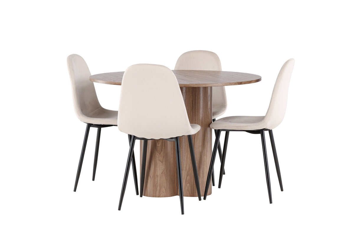 Olivia Matbord med Polar Stolarna – MDF