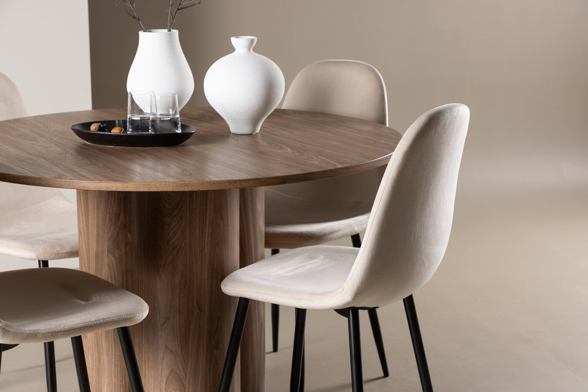 Olivia Matbord med Polar Stolarna – MDF