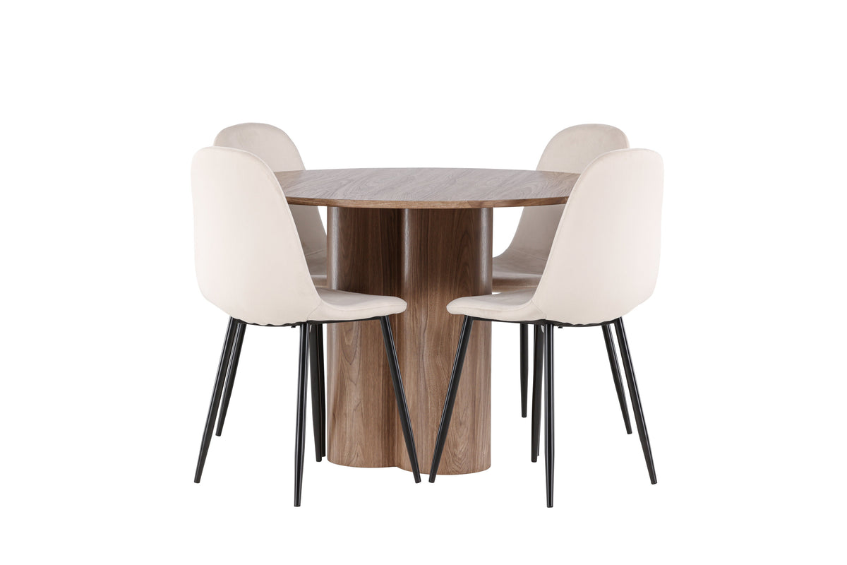 Olivia Matbord med Polar Stolarna – MDF