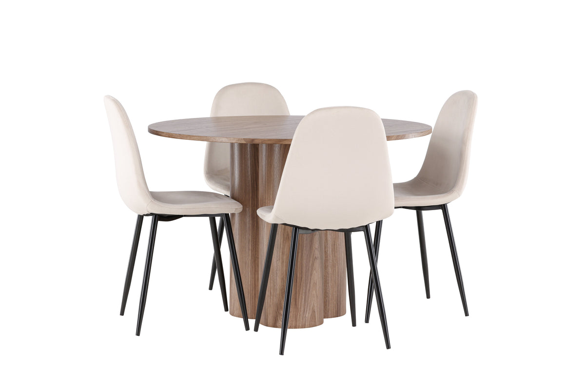 Olivia Matbord med Polar Stolarna – MDF