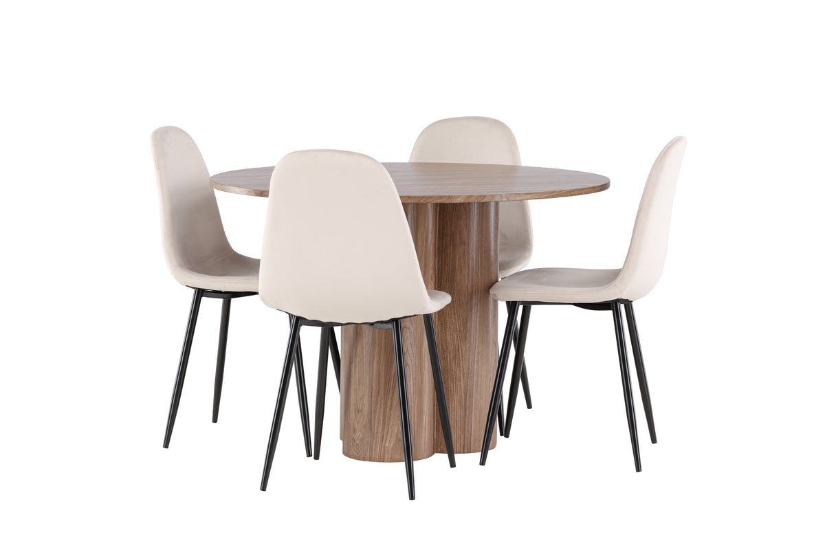 Olivia Matbord med Polar Stolarna – MDF
