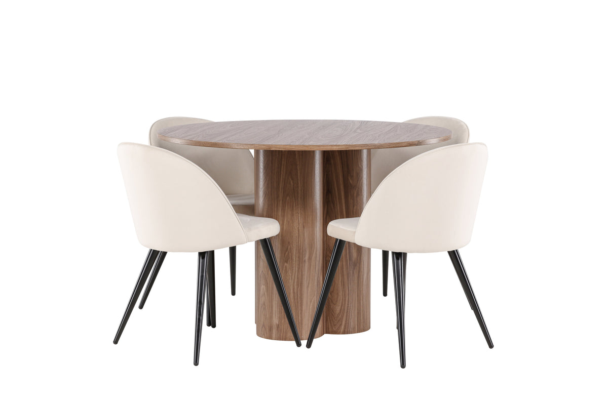 Olivia Matbord med Velvet Stolarna – MDF