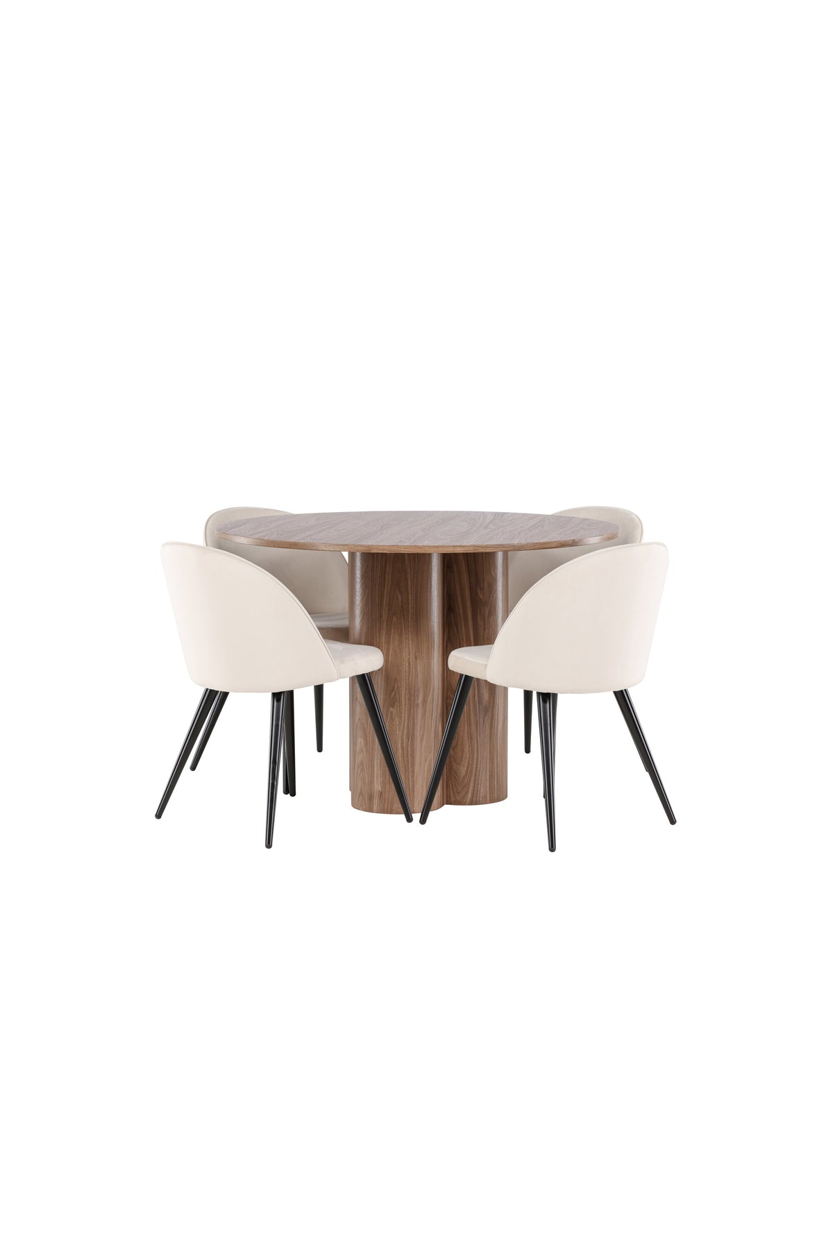 Olivia Matbord med Velvet Stolarna – MDF