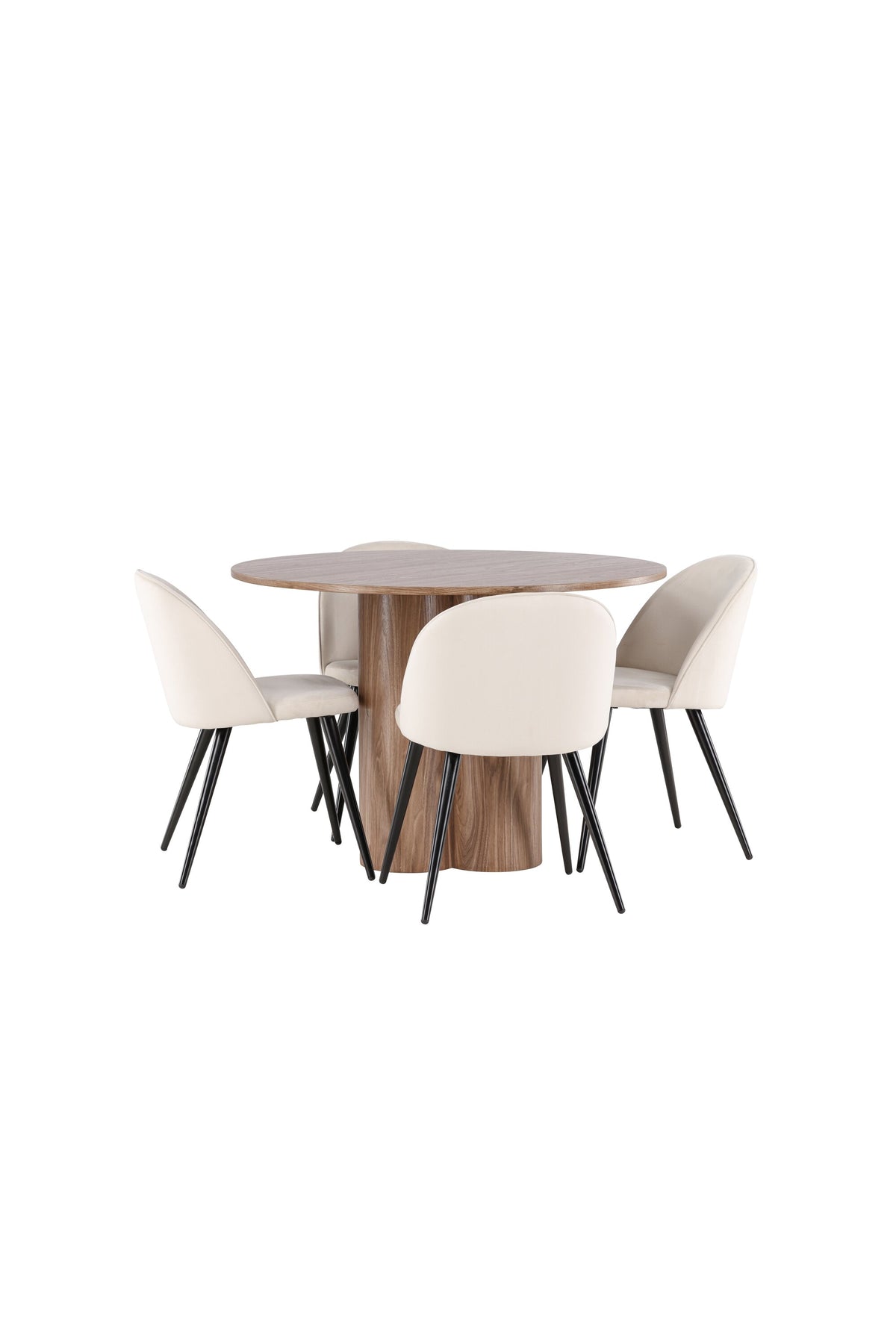 Olivia Matbord med Velvet Stolarna – MDF