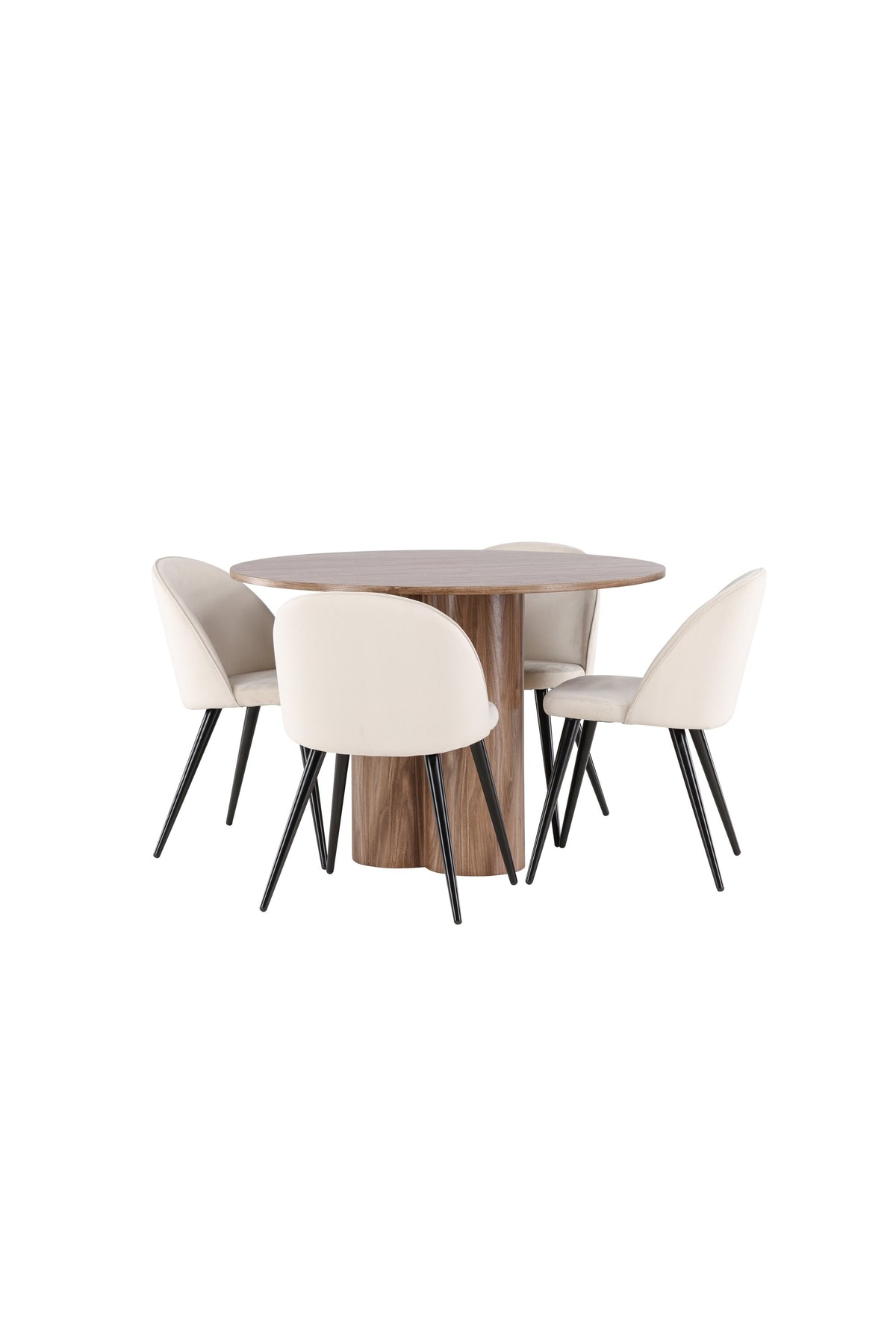 Olivia Matbord med Velvet Stolarna – MDF