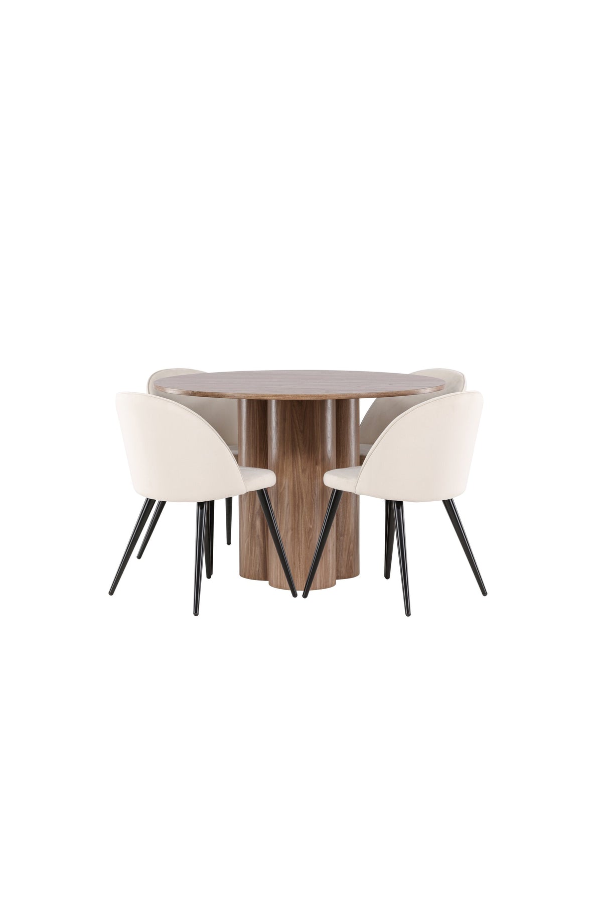 Olivia Matbord med Velvet Stolarna – MDF