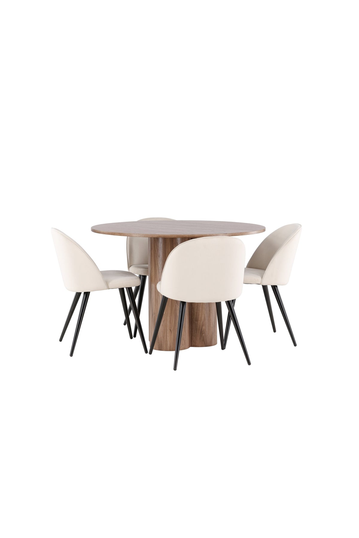 Olivia Matbord med Velvet Stolarna – MDF