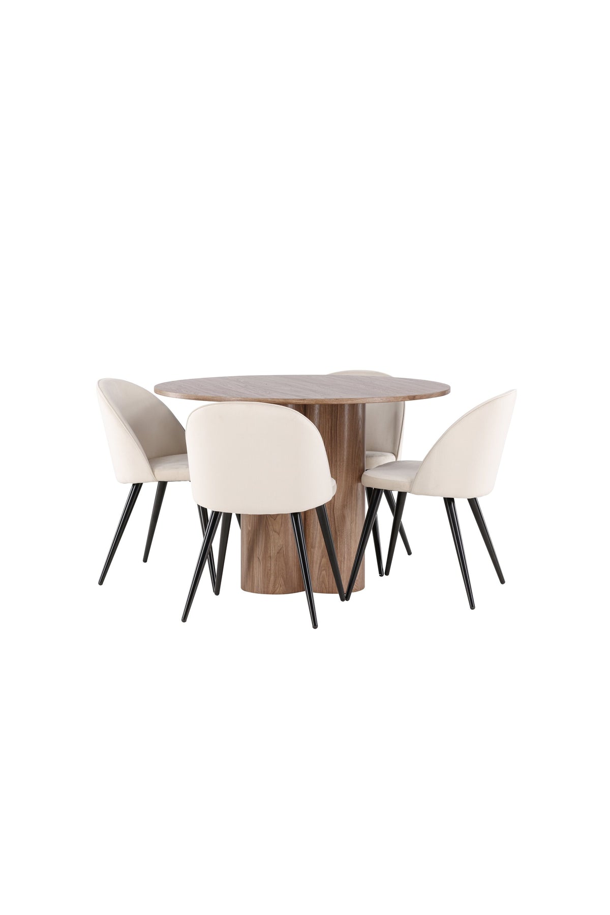 Olivia Matbord med Velvet Stolarna – MDF