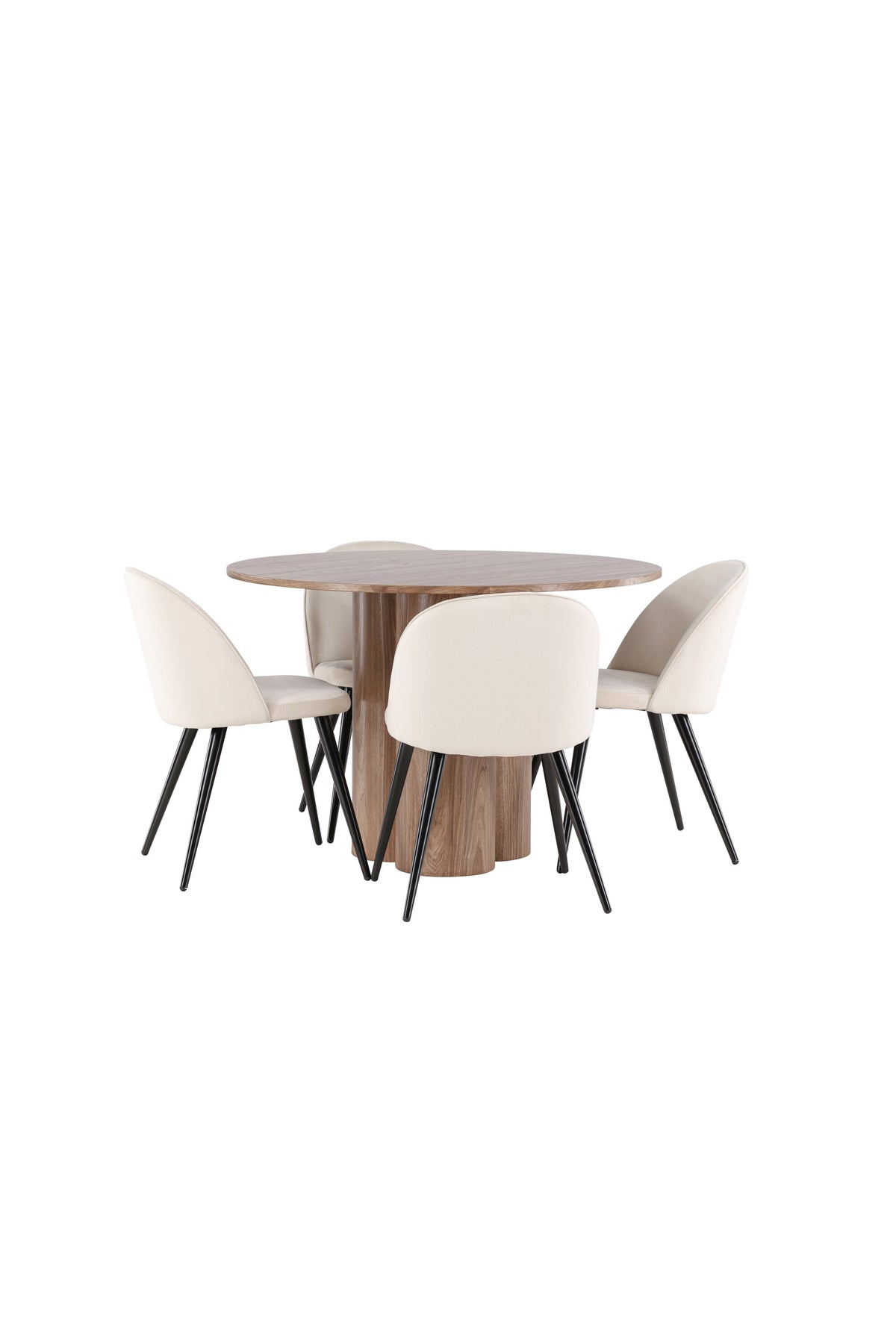 Olivia Matbord med Velvet Stolarna – MDF