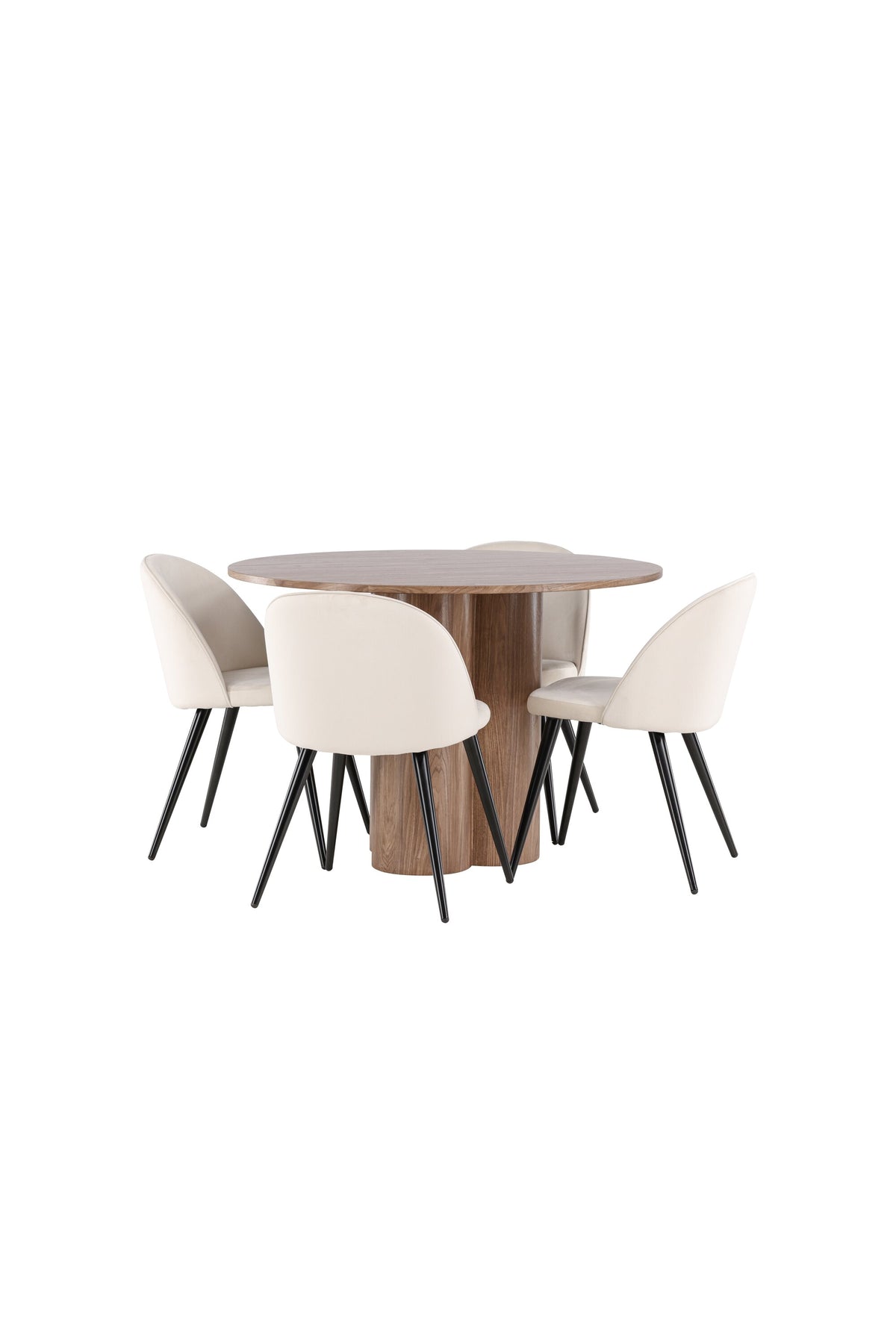 Olivia Matbord med Velvet Stolarna – MDF