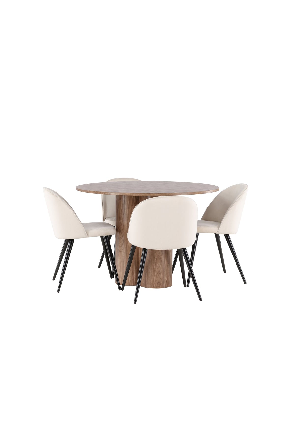 Olivia Matbord med Velvet Stolarna – MDF