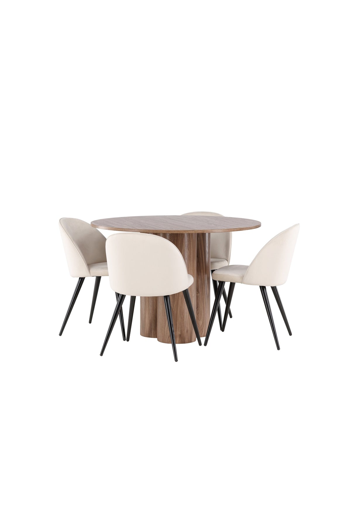 Olivia Matbord med Velvet Stolarna – MDF