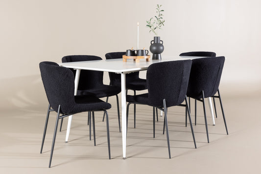 Silar Matbord med Modesto Stolarna