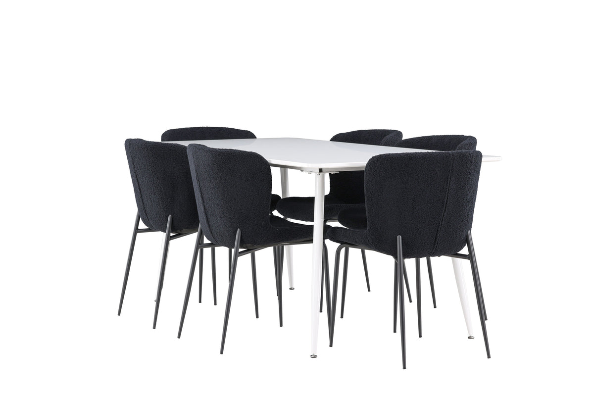 Silar Matbord med Modesto Stolarna