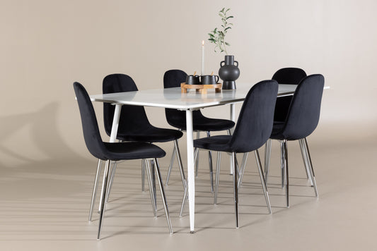 Silar Matbord med Polar Stolarna – MDF