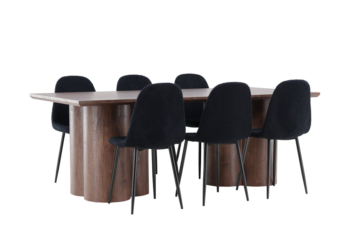 Olivia Matbord med Polar Stolarna – MDF