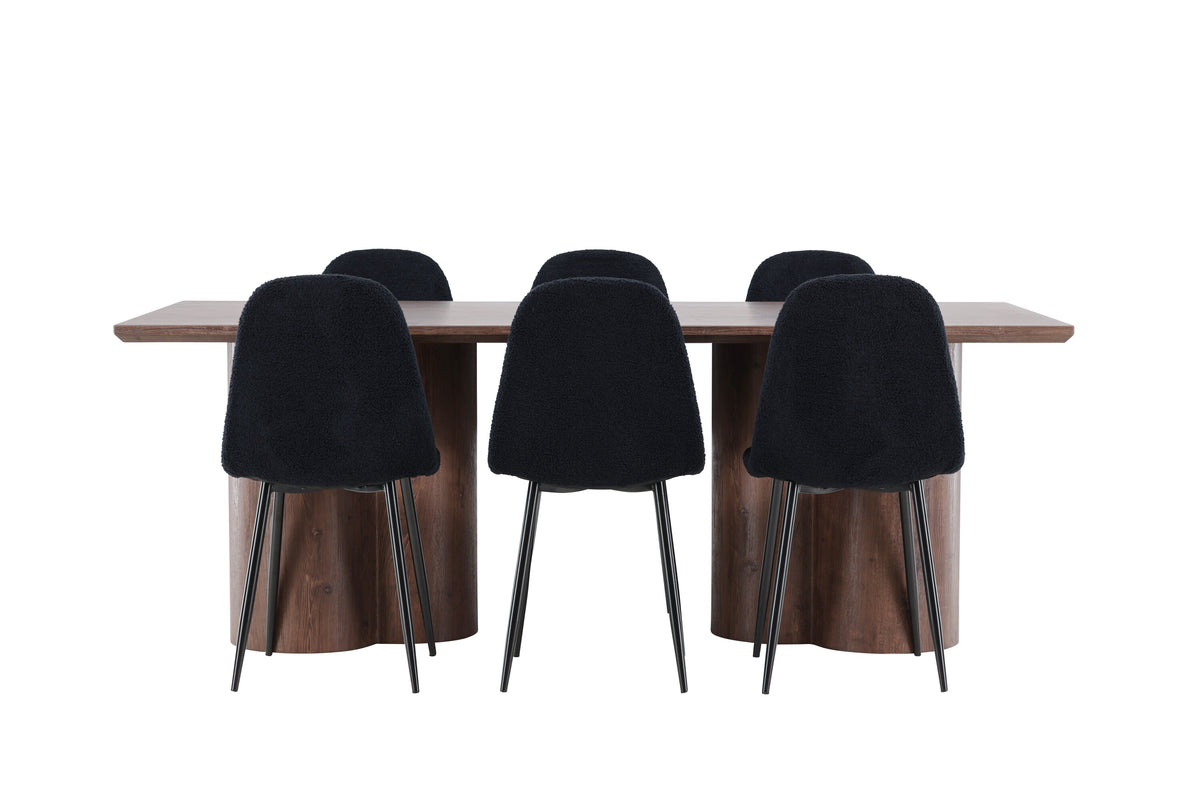 Olivia Matbord med Polar Stolarna – MDF