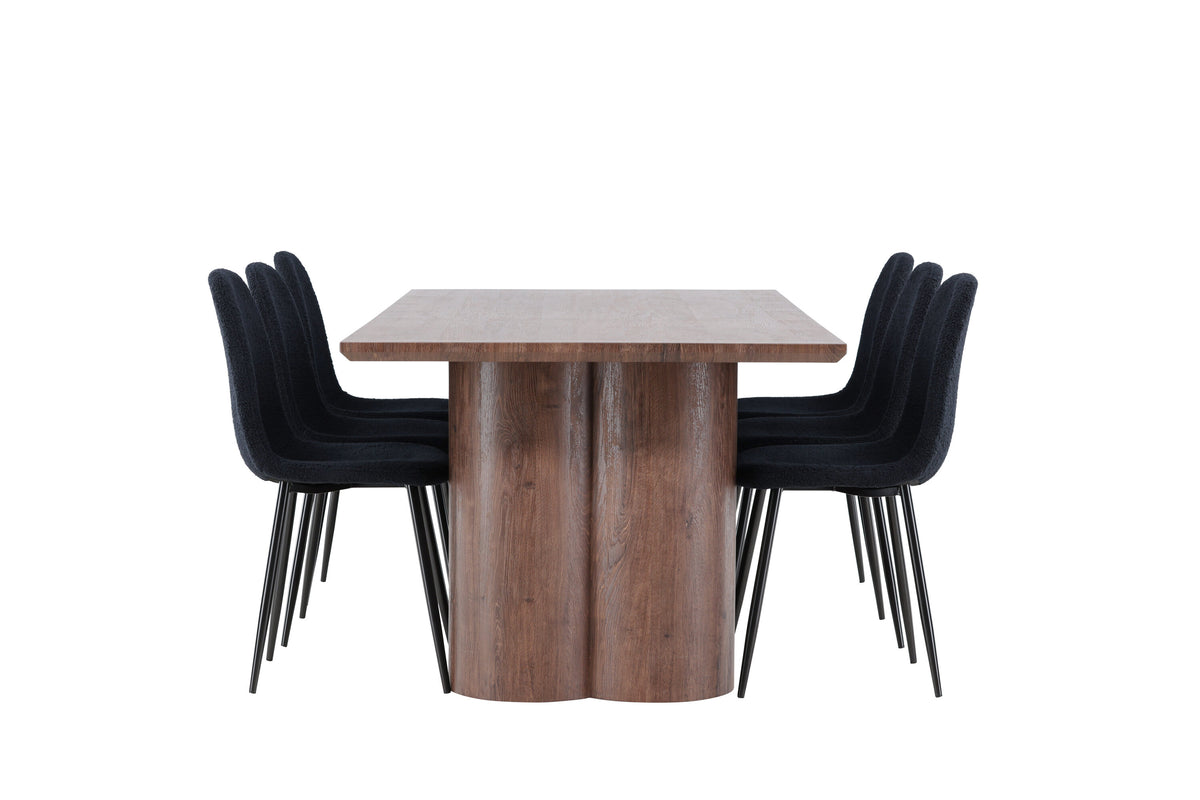 Olivia Matbord med Polar Stolarna – MDF