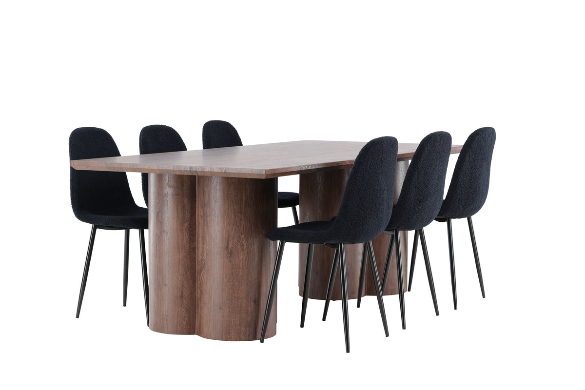 Olivia Matbord med Polar Stolarna – MDF