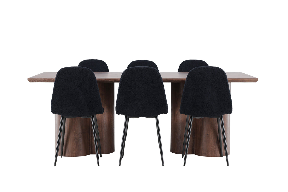 Olivia Matbord med Polar Stolarna – MDF
