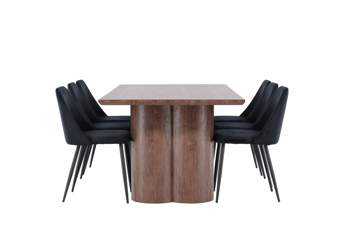 Olivia Matbord med Night Stolarna – MDF