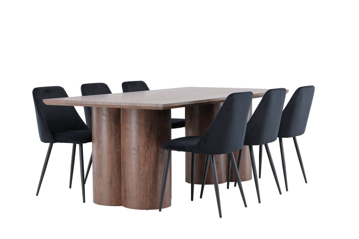Olivia Matbord med Night Stolarna – MDF