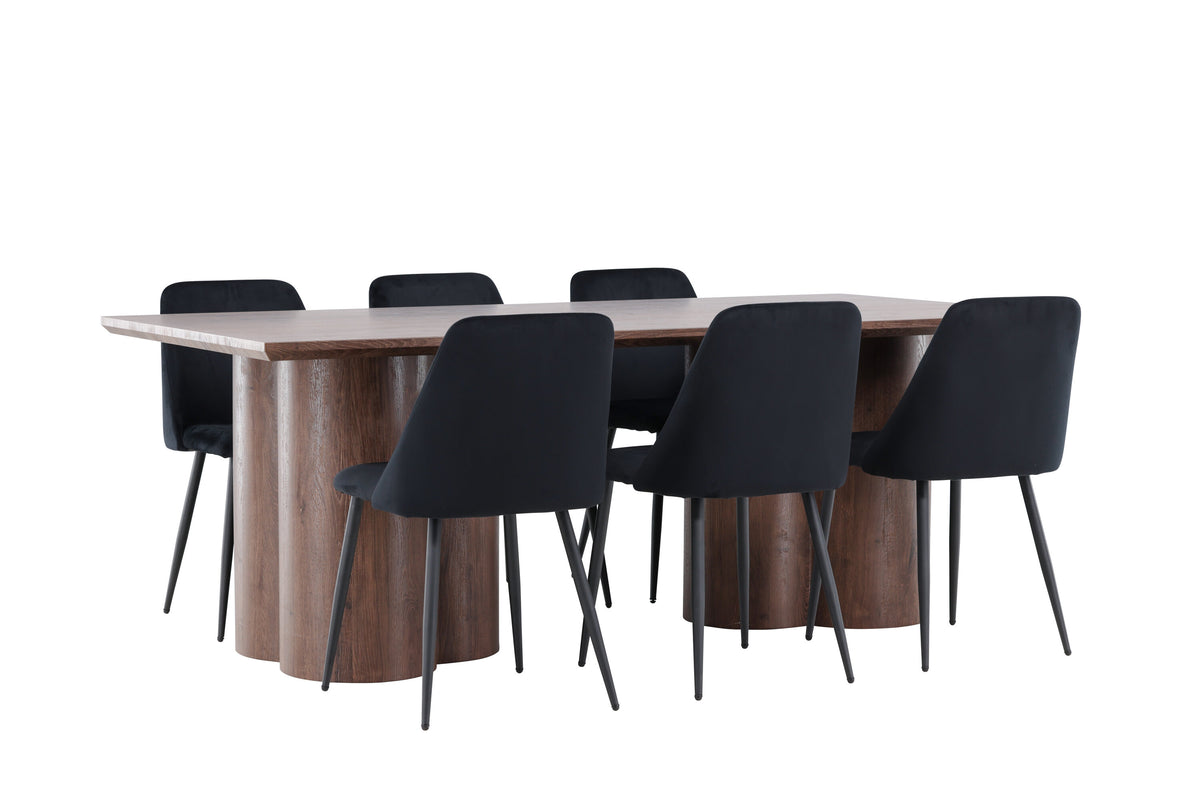 Olivia Matbord med Night Stolarna – MDF