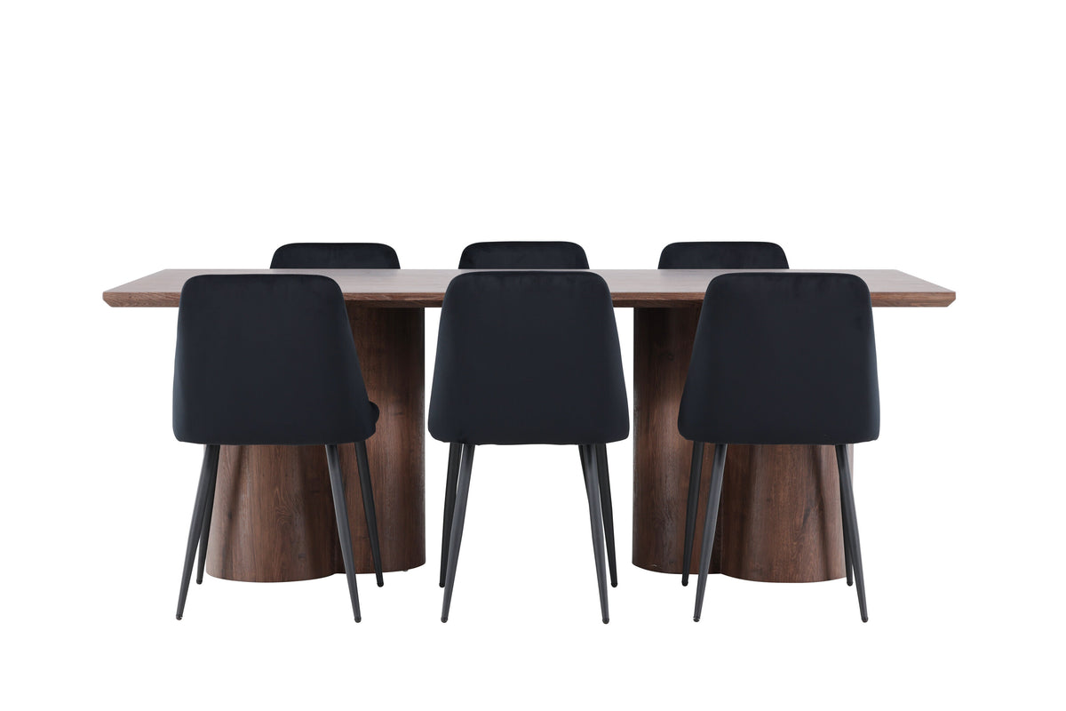 Olivia Matbord med Night Stolarna – MDF