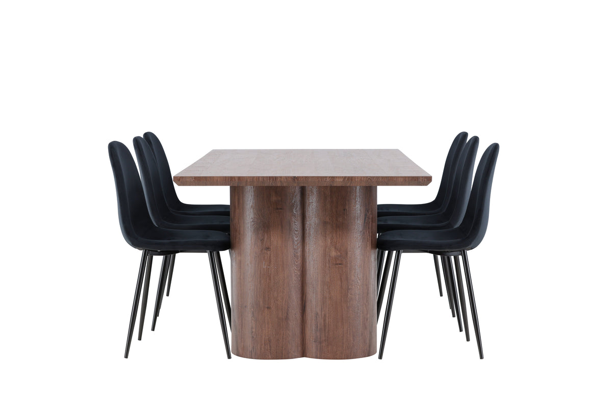 Olivia Matbord med Polar Stolarna – MDF