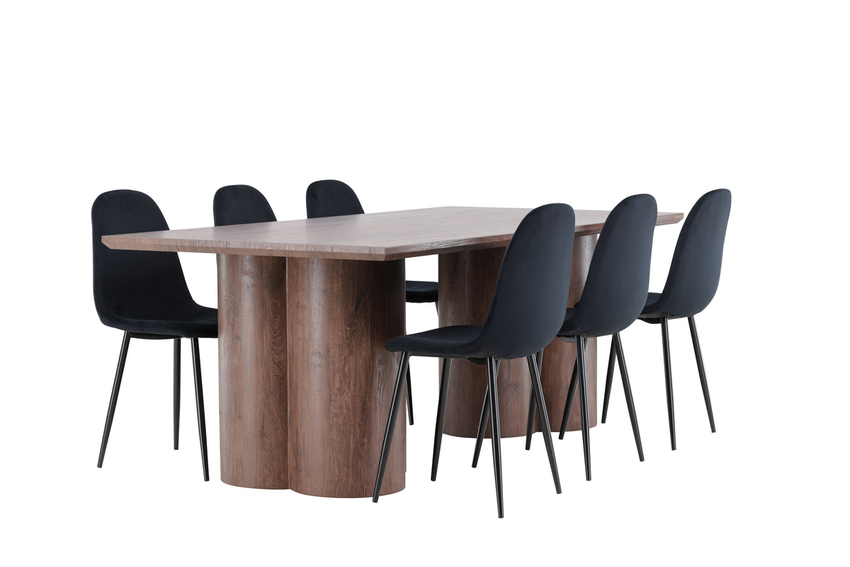 Olivia Matbord med Polar Stolarna – MDF