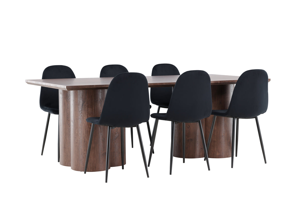 Olivia Matbord med Polar Stolarna – MDF
