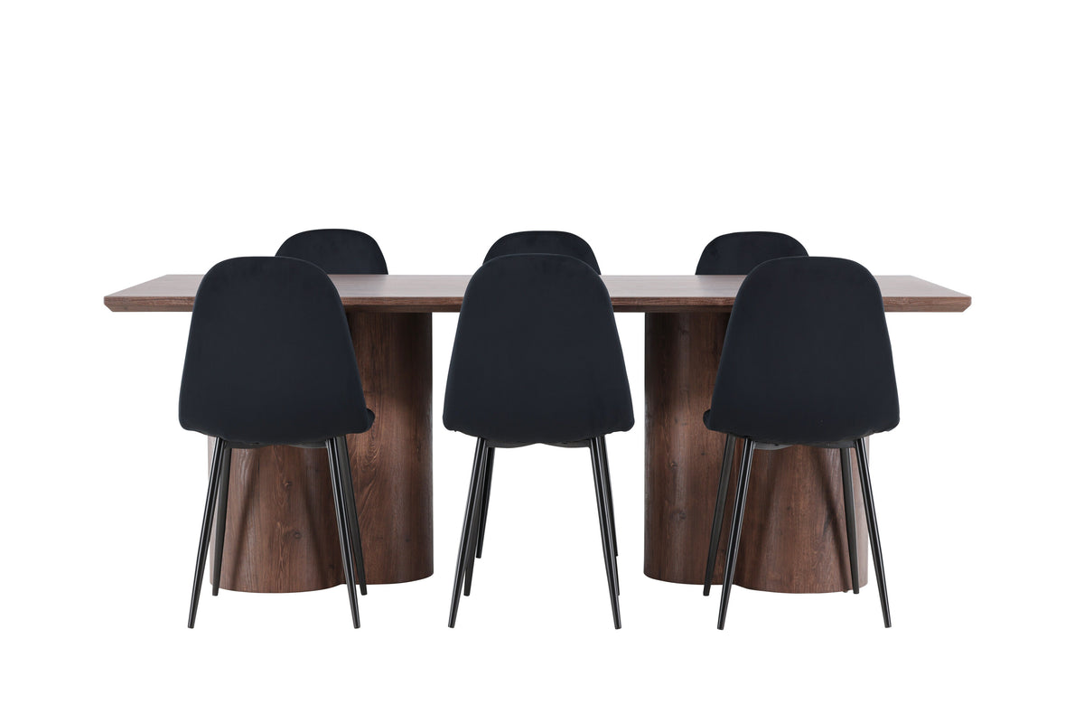 Olivia Matbord med Polar Stolarna – MDF