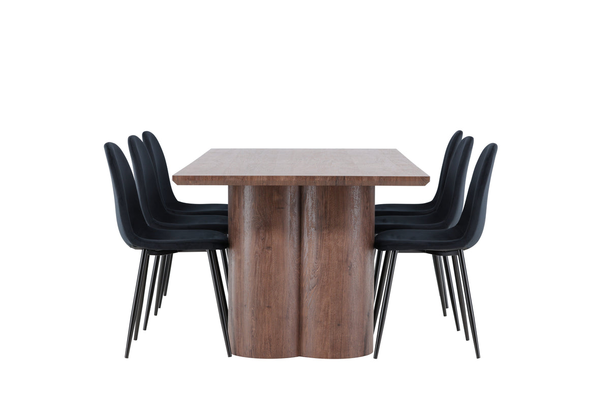 Olivia Matbord med Polar Stolarna – MDF