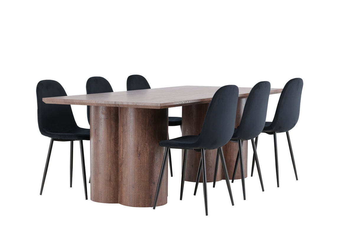 Olivia Matbord med Polar Stolarna – MDF