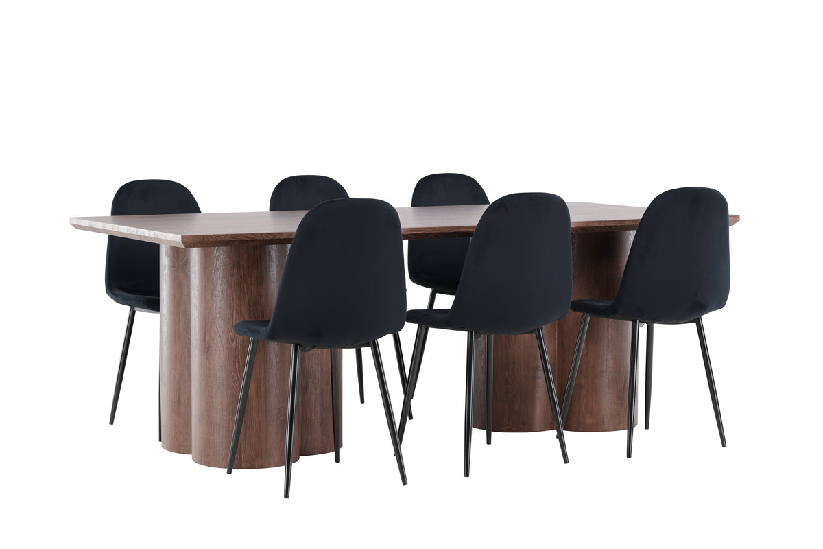 Olivia Matbord med Polar Stolarna – MDF