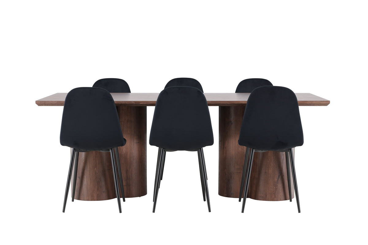 Olivia Matbord med Polar Stolarna – MDF