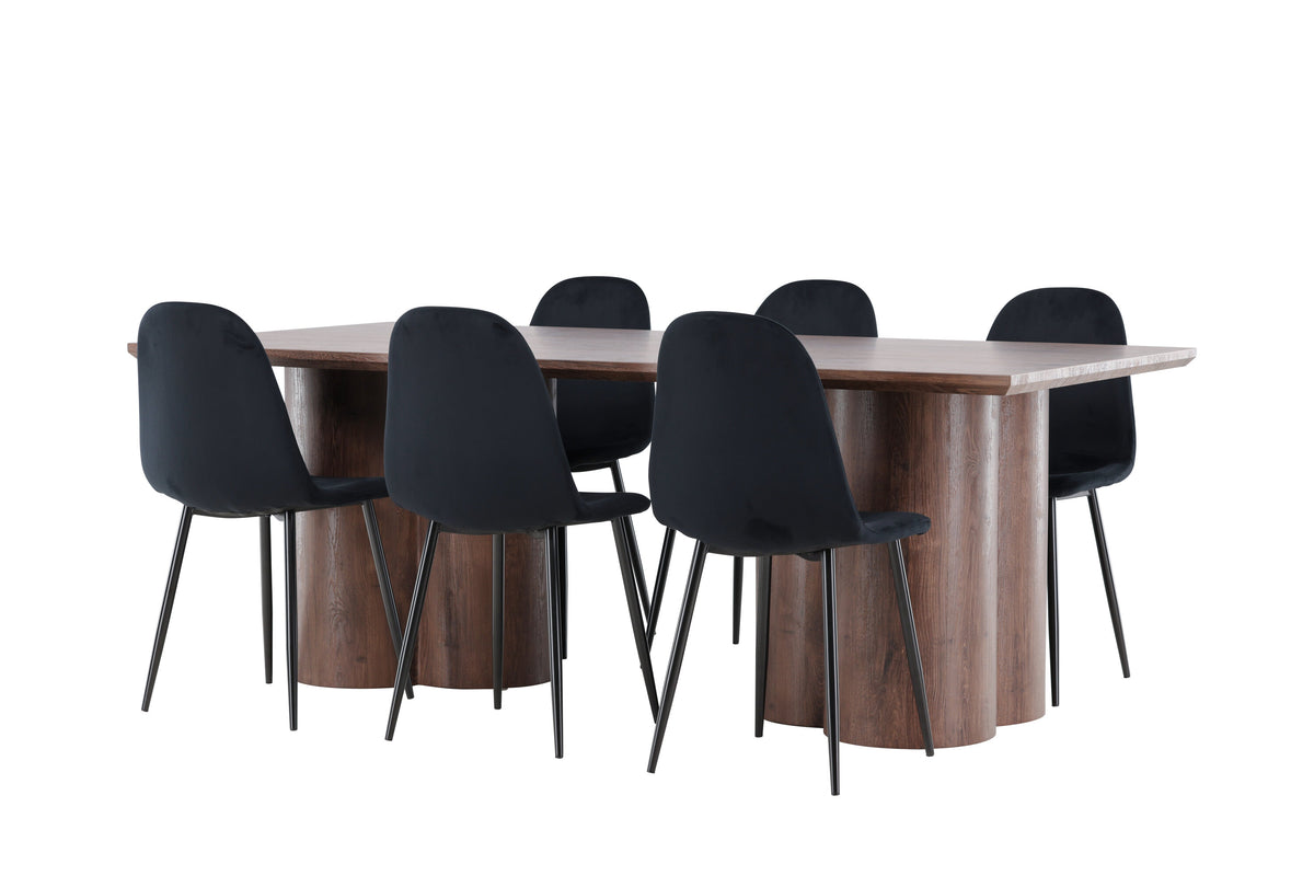 Olivia Matbord med Polar Stolarna – MDF