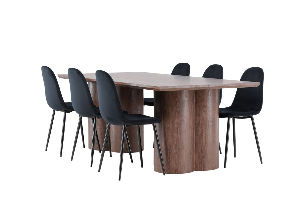 Olivia Matbord med Polar Stolarna – MDF