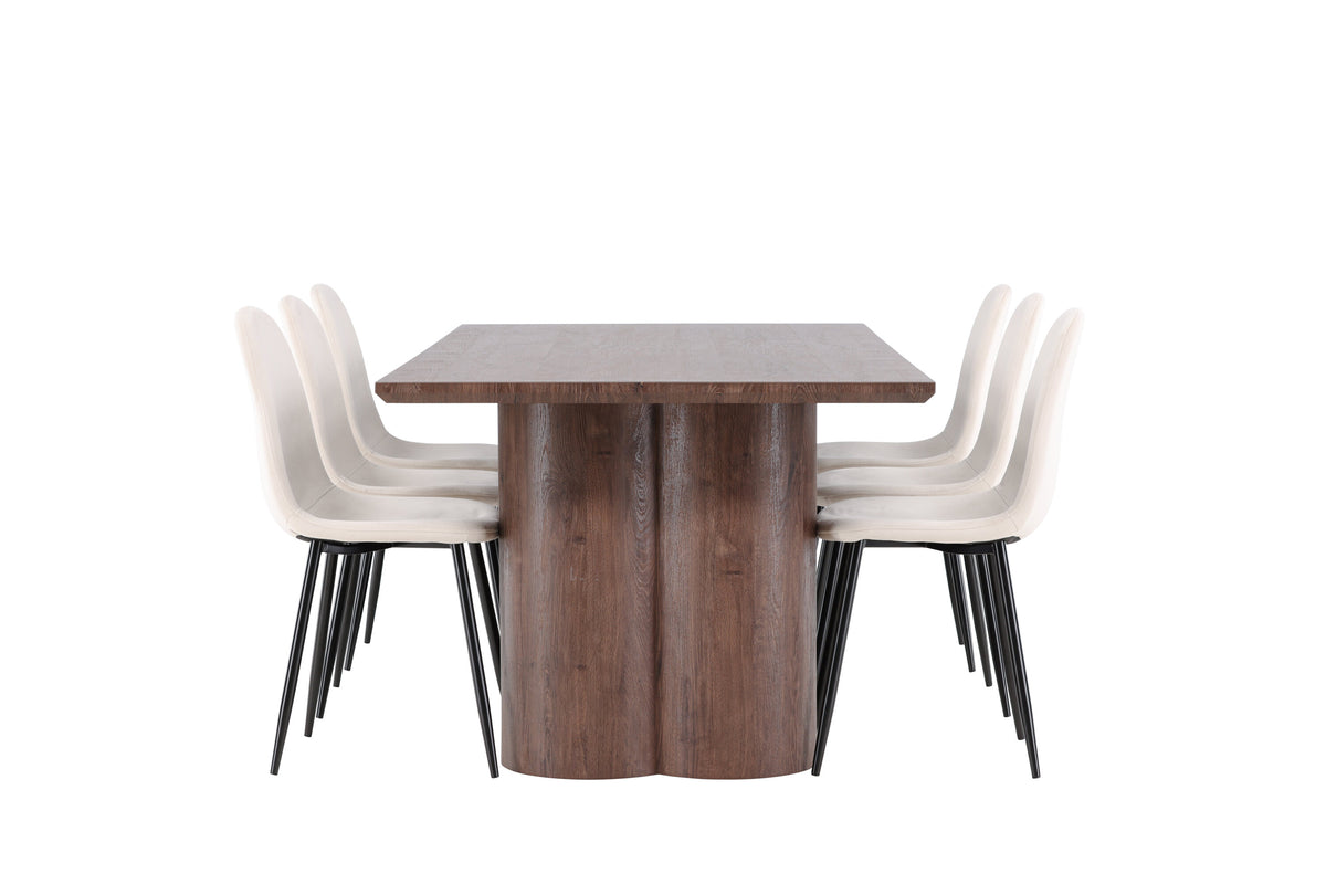 Olivia Matbord med Polar Stolarna – MDF