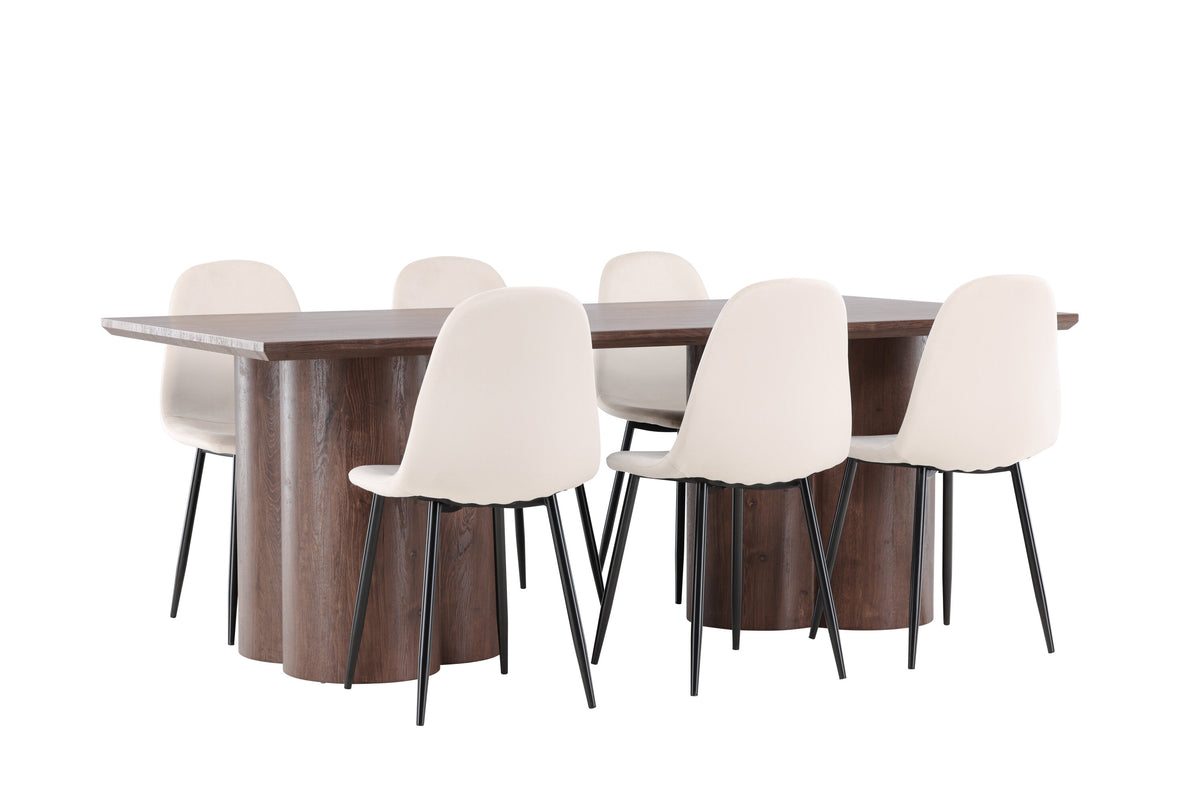 Olivia Matbord med Polar Stolarna – MDF