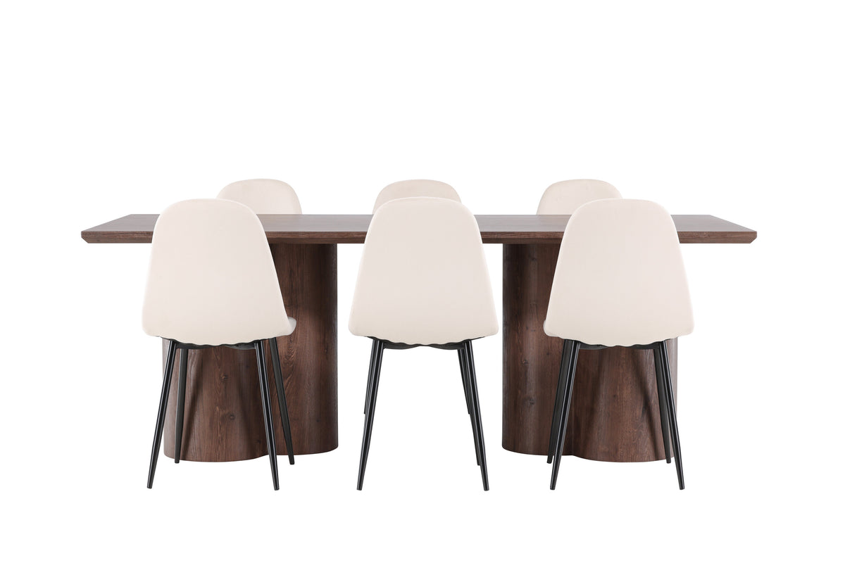 Olivia Matbord med Polar Stolarna – MDF