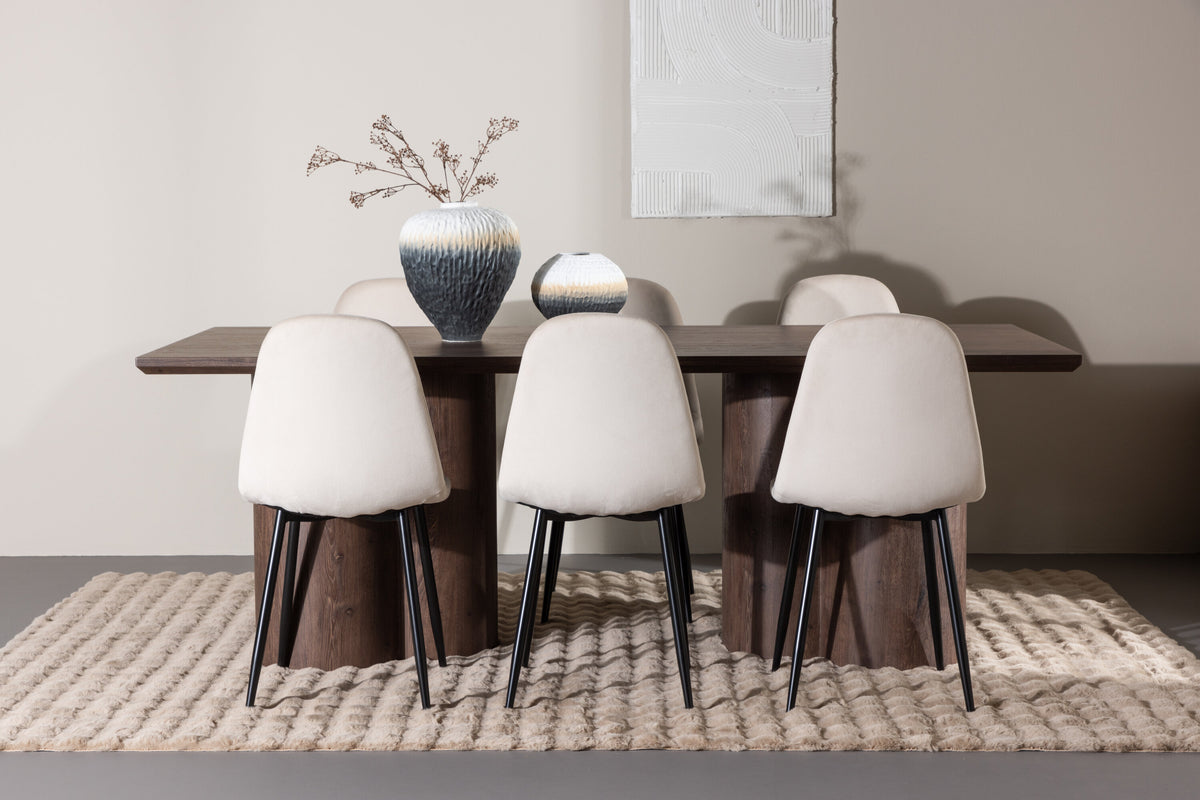 Olivia Matbord med Polar Stolarna – MDF