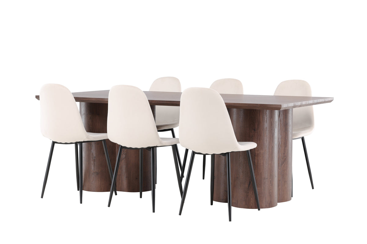 Olivia Matbord med Polar Stolarna – MDF