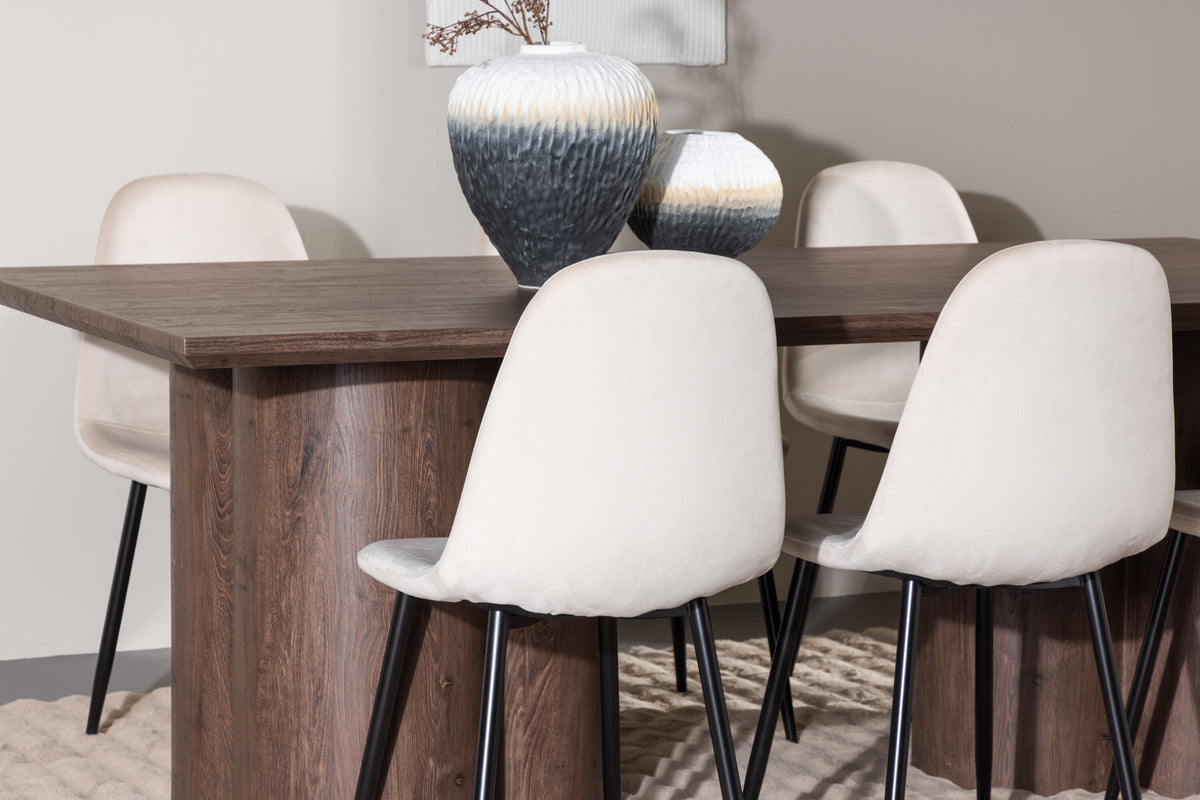 Olivia Matbord med Polar Stolarna – MDF
