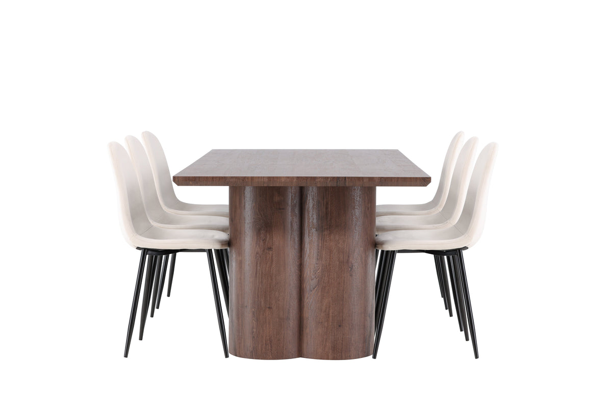 Olivia Matbord med Polar Stolarna – MDF